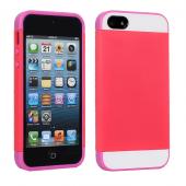 2 in 1 double color  pc silicon card slot cover case for iphone 5