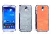 for samsung galaxy s4 wrape leather case with chrome pc 